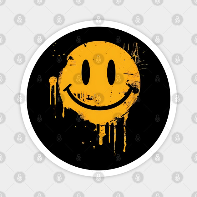Graffiti Smiley Magnet by UrbanLifeApparel